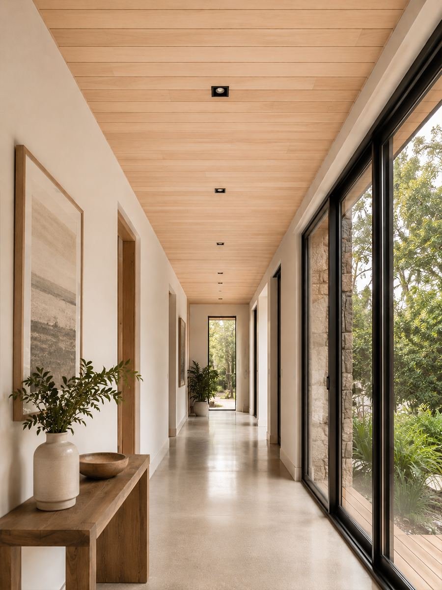 Hemlock ceiling application