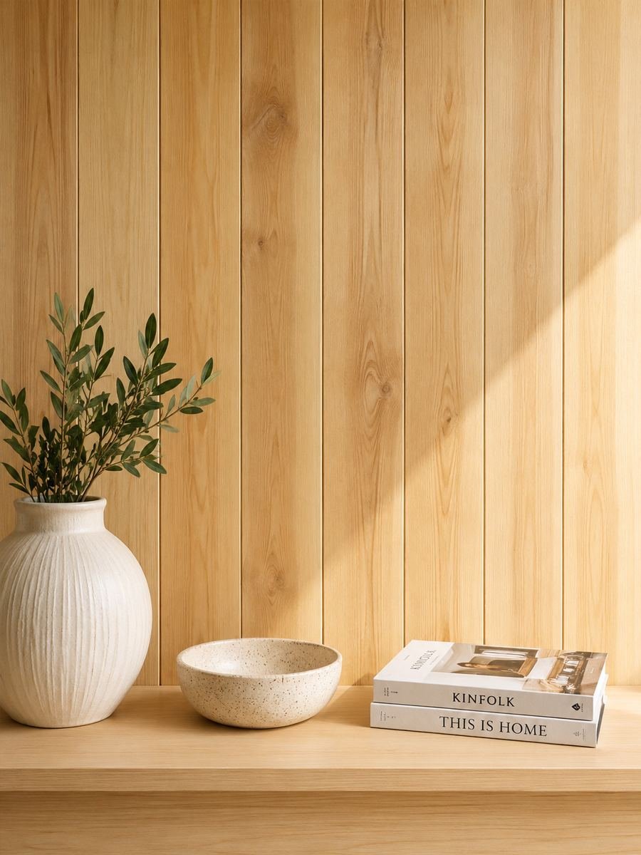 Hemlock wall lining